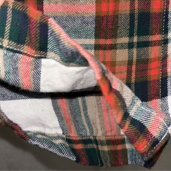 J.Crew M Ivory Multi Printed Christmas Holiday Plaid Flannel PJ Pants - Picture 10 of 12